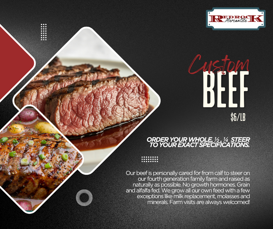 Custom Beef — Whole, 1/2, or 1/4 Steer